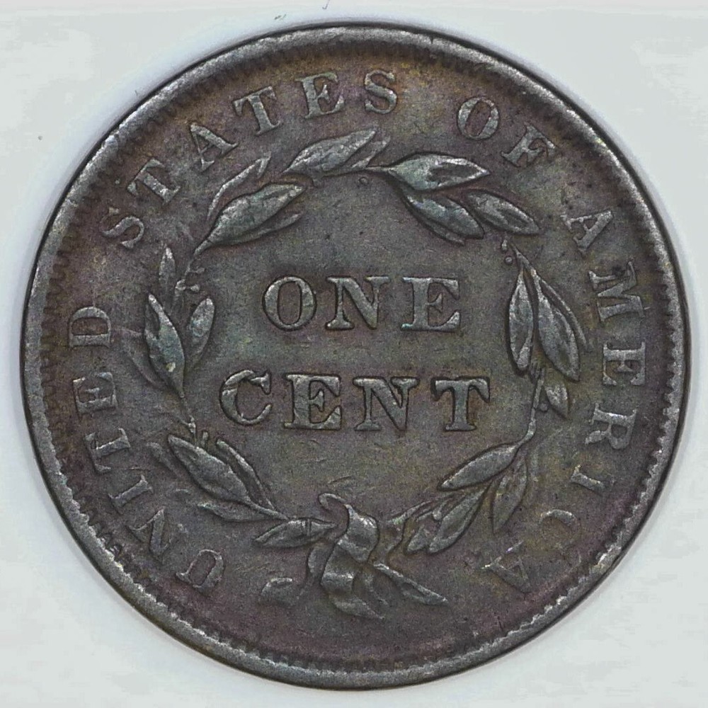1839 Coronet Head Large Cent Booby Head XF+ h622