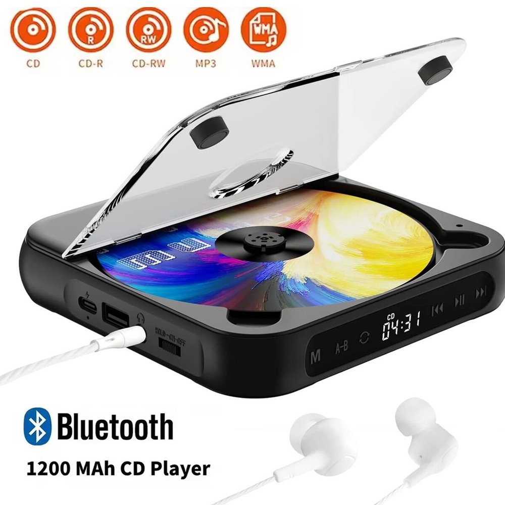 Rechargeable Blue Tooth Speaker Multi Functional CD Player Desktop/USB Portable