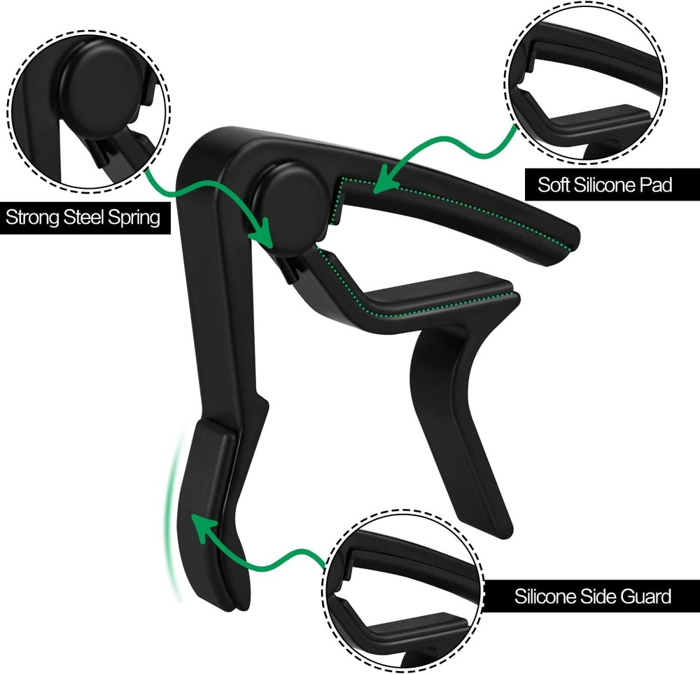 Guitar Capo Tuner Accessories Set with Picks