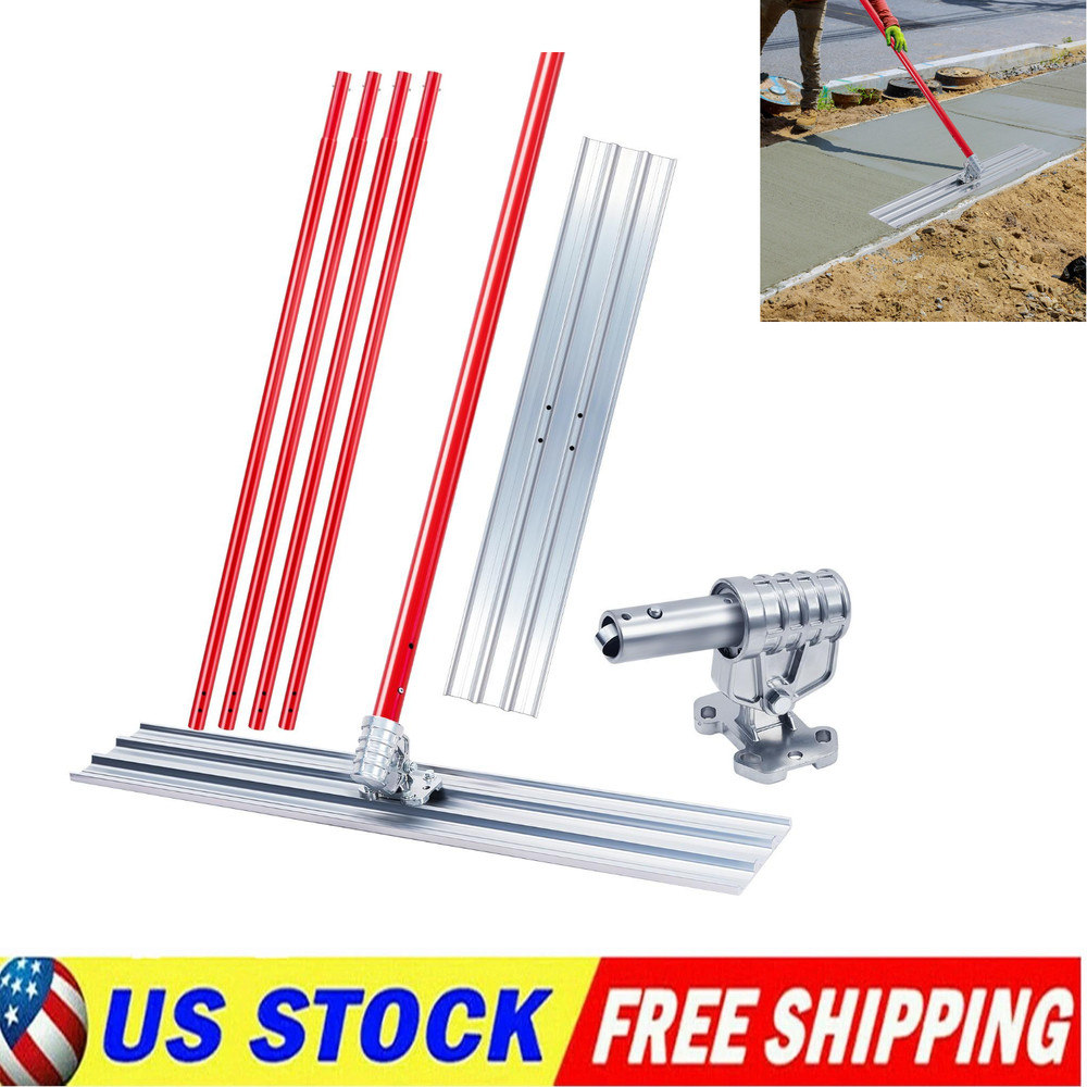 ✨Bull Float Concrete Tools Magnesium Bull Float Heavy 48"x8" Adjustable Handle