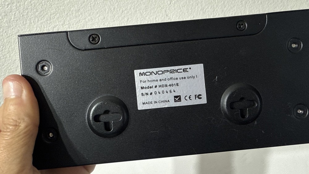 Monoprice HDX-401E HDMI Switcher - 4 Inputs, 1 Output - Remote Control Bundle