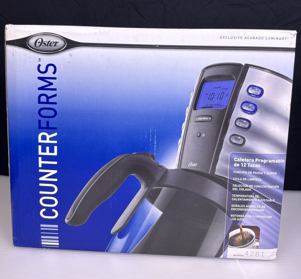 Oster CounterForm 12 Cup Programmable Coffee Maker Luminart Finish Stainless