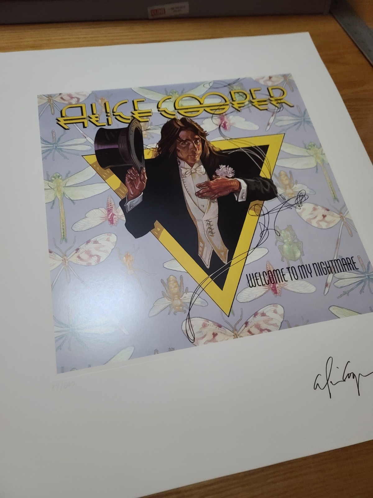 Alice Cooper Hand Signed Art Print Welcome to My Nightmare Lithograph xxx/690