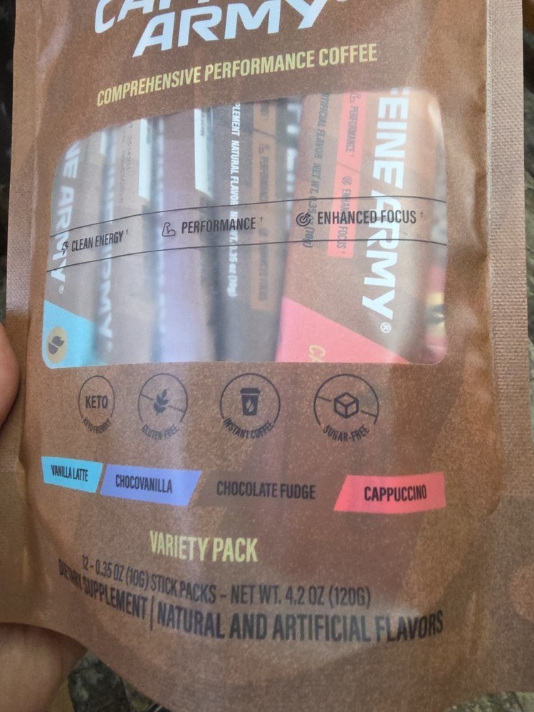 Caffeine Army Performance Coffee Variety Pack 12 Stick Count