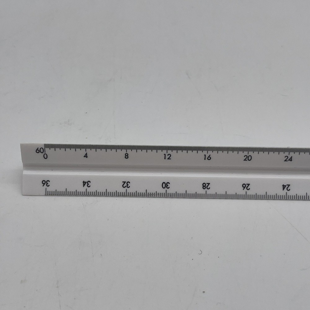 HELIX 18171 Engineer Ruler Student U.S. STD White