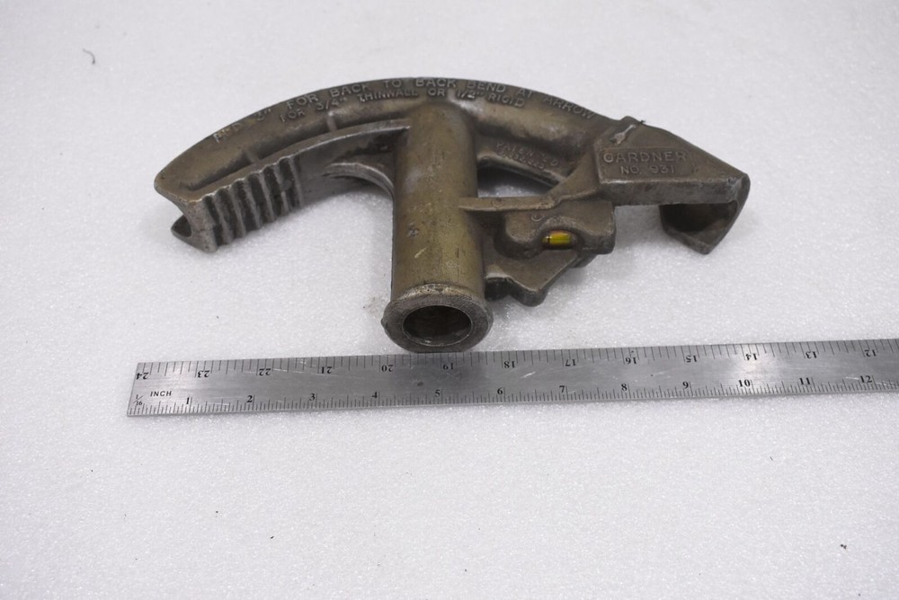 GARDNER 931 CONDUIT PIPE BENDER 3/4" THINWALL OR 1/2" RIGID