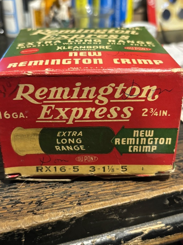Remington Express 16 Gauge Extra Long Range Shot Shells Empty Box