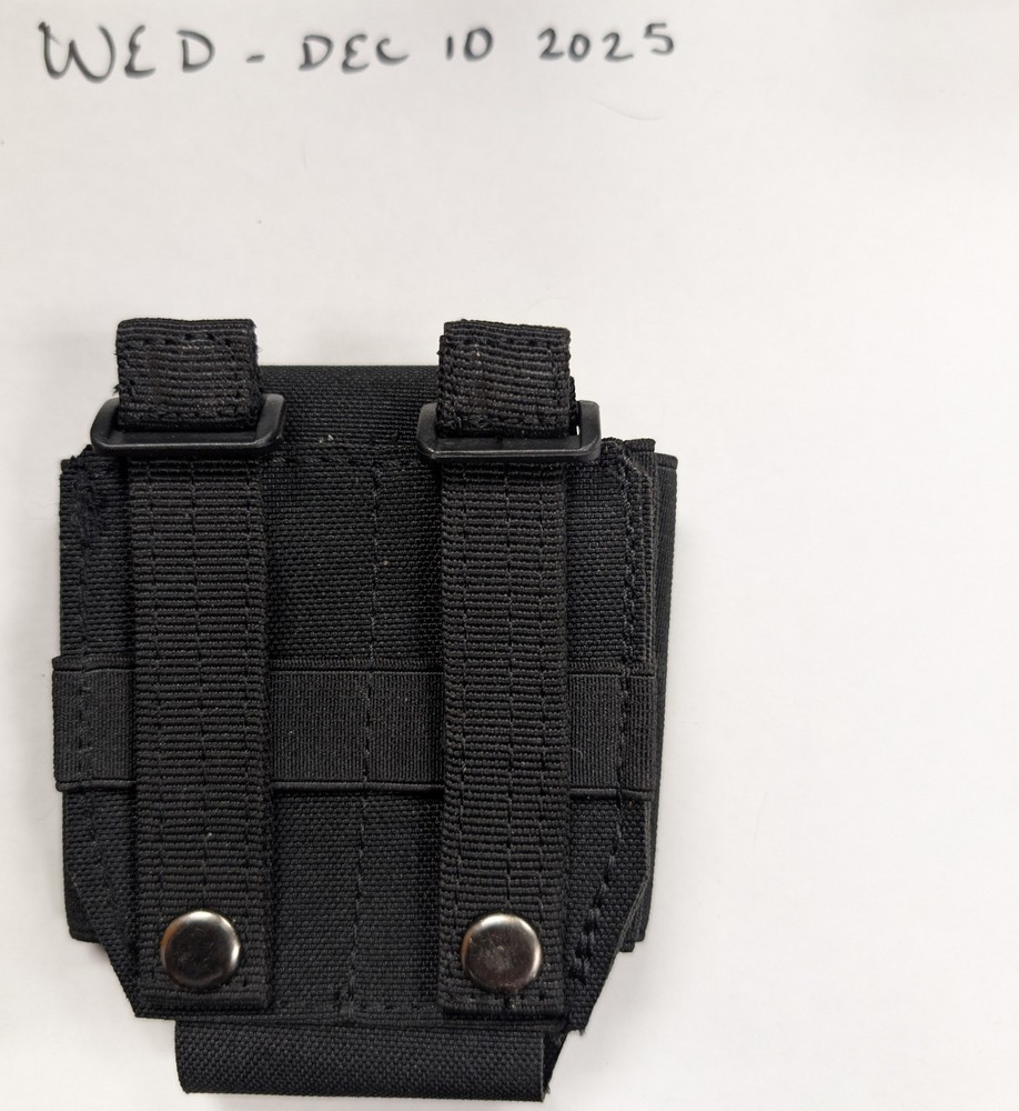 Universal MOLLE Handcuff Holster, Black, Hook And Loop Closure