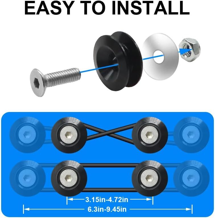 8PCS Bumper Quick Release Quick Release Bumper Clip Front Rear Bumper Fastener