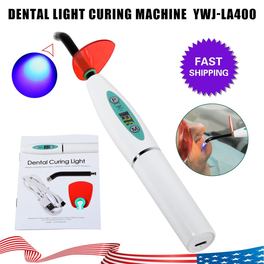 Dental Wireless LED Curing Light Cure Lamp Curing Machine Rechargeable 1500MW