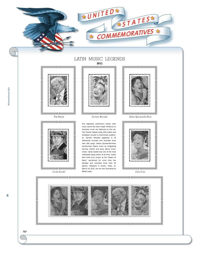 2011 U.S. Commemorative Singles COMPLETE Supplement (White Ace Alternative)