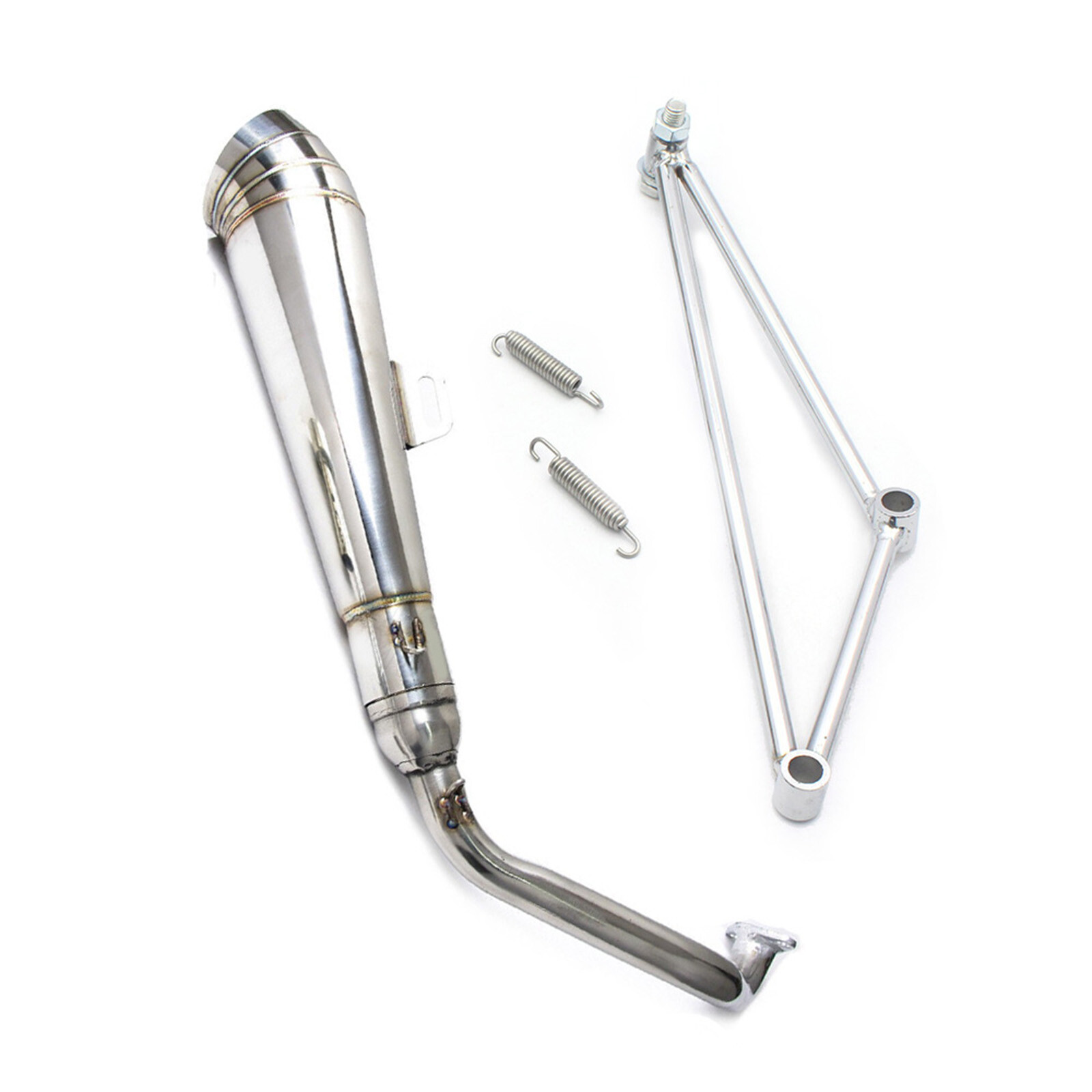 Full Exhaust Muffler Pipe For Honda Ruckus Zoomer GY6 125cc/150cc Stainless