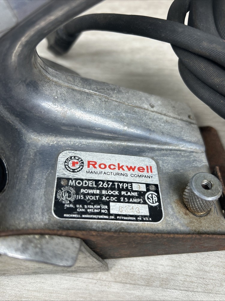 Rockwell Power Block Plane model 267 NO Case, TESTED WORKING