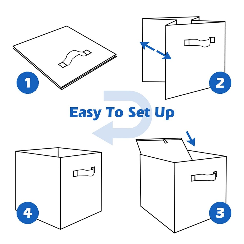 Storage Bins, Foldable Fabric Storage Cubes And Cloth Organizer Drawer For Cl...