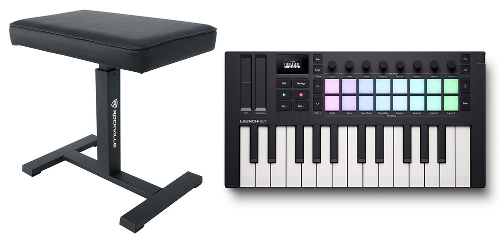 Novation LAUNCHKEY MINI 25 MK4 25-key MIDI Ableton Keyboard Controller+Bench
