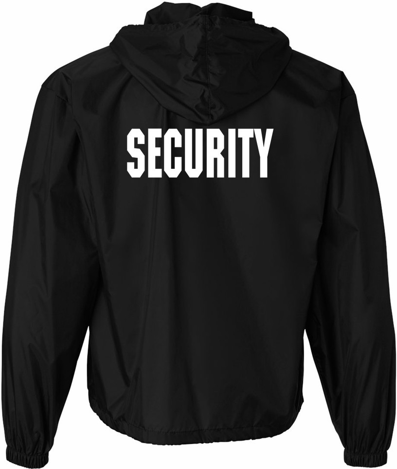 Security Windbreaker Jacket 1/2 Zip Silkscreen Left Chest & Back 13717