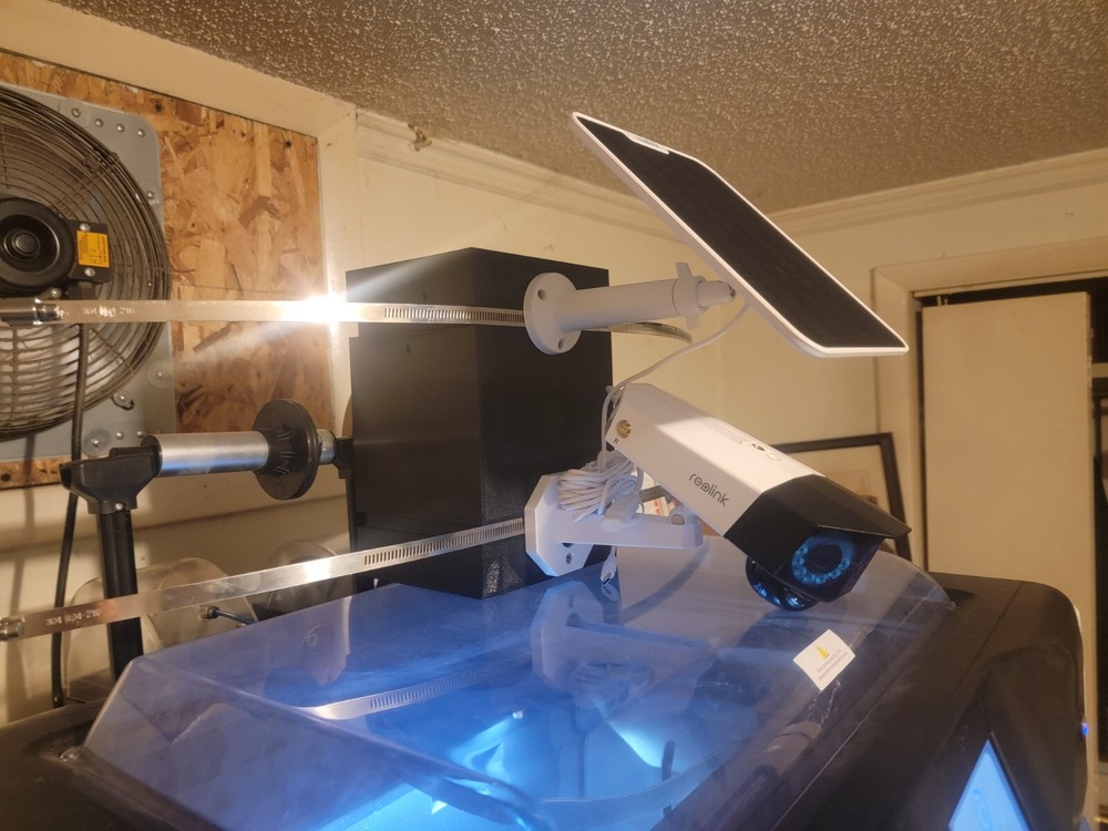 5" Square Reolink Dou Solar Panel 2 Parking Light Pole No Drill Bracket Assembly