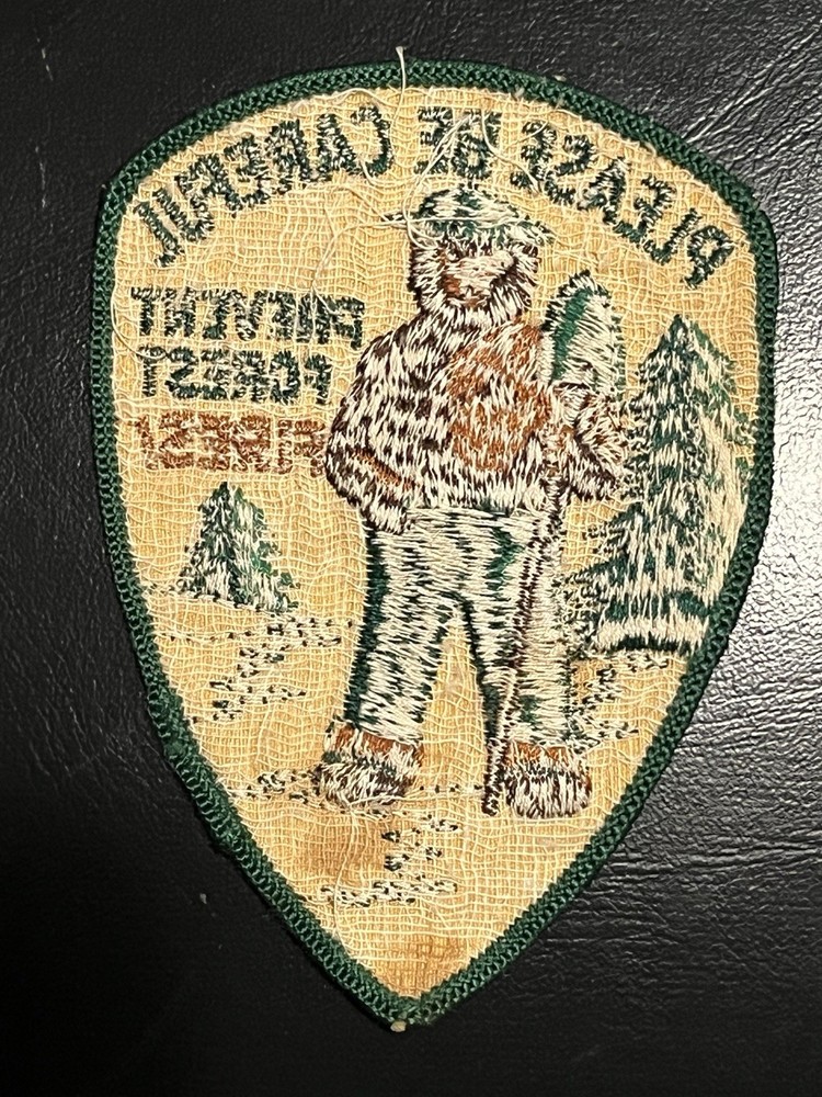 VINTAGE “PLEASE BE CAREFUL” PREVENT FOREST FIRES SMOKEY BEAR PATCH