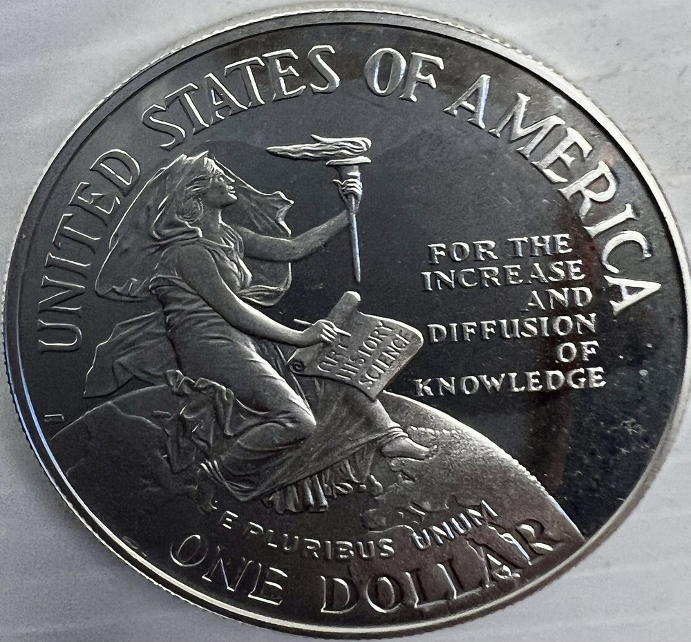 1996 Smithsonian Institution Silver Dollar Impaired Proof
