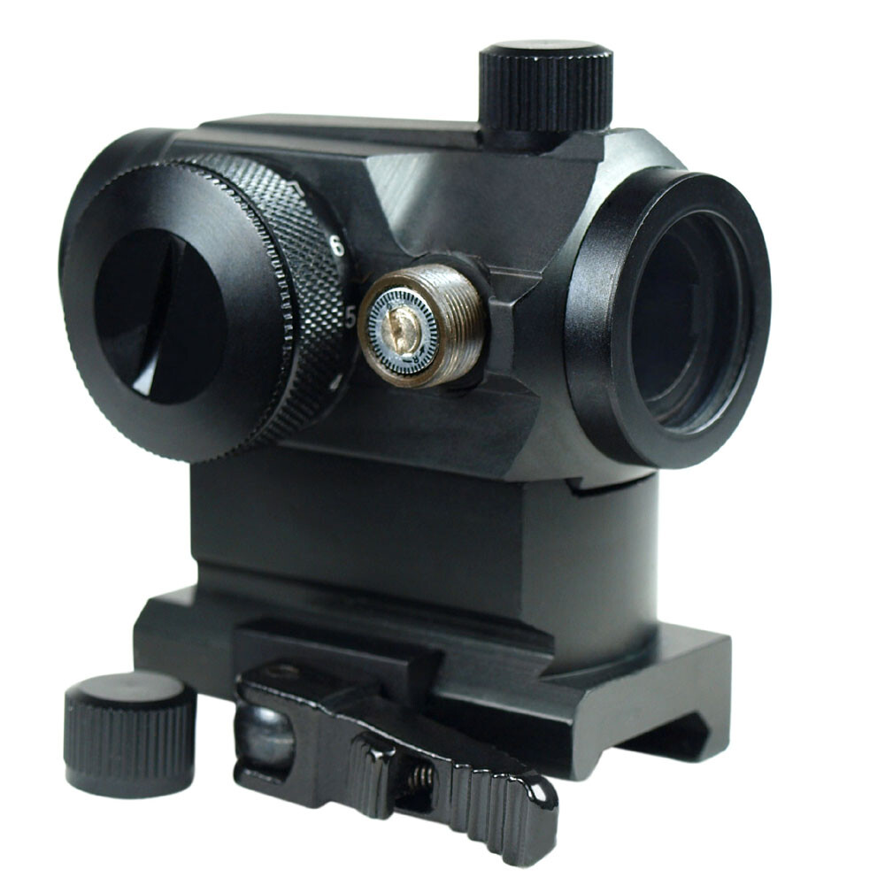 Quick Release Tactical Reflex Red Green Dot Sight Scope with Dual Rail Mounts