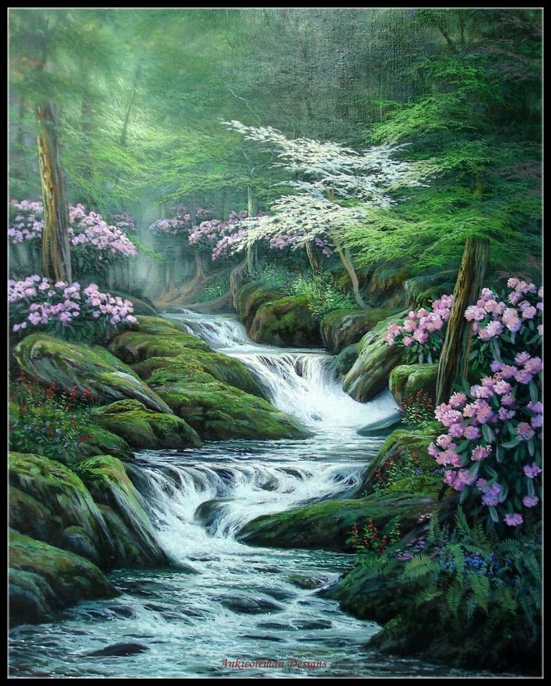 Chart Needlework DIY - Counted Cross Stitch Patterns - Appalachian Waterfall