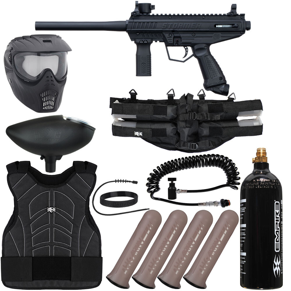 NEW Tippmann Stormer Basic Light Gunner Paintball Gun Package Kit - Black