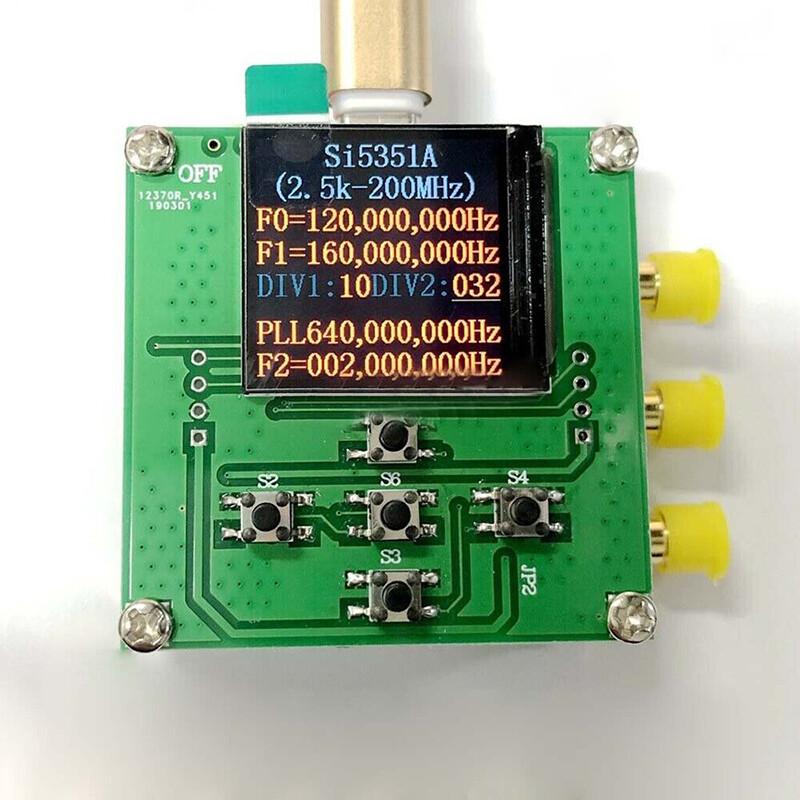 For SI5351A Clock Signal Generator +STM32+TFT Square Wave Frequency Generator