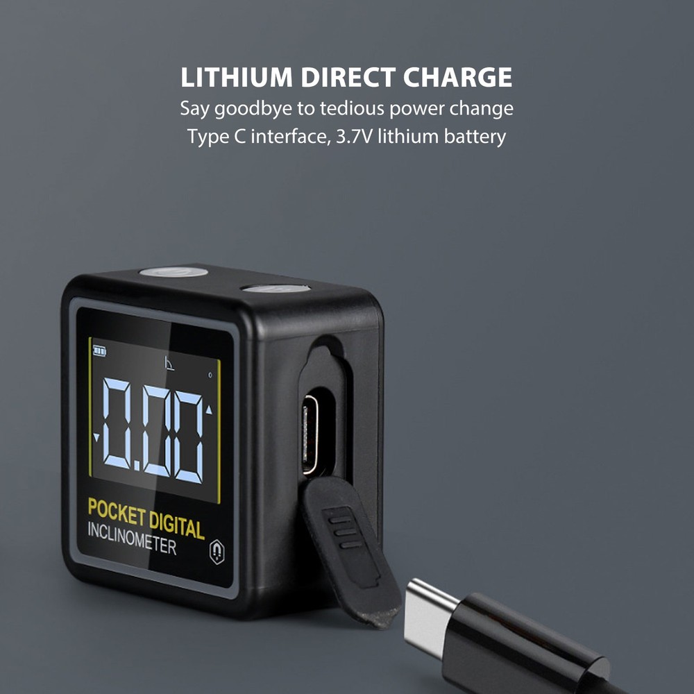 Pocket Digital Inclinometer Protractor Magnetic Angle Finder Measuring Tool Forˇ