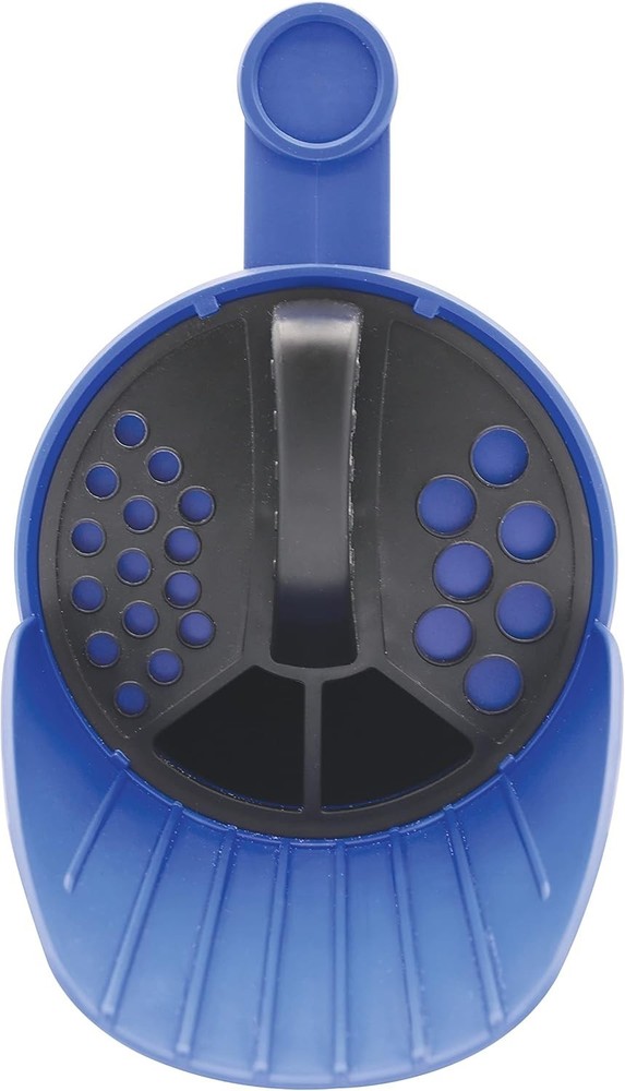 Adjustable Dial Handheld Spreader for Ice Melt & Grass Seed - 5 lbs, Blue/Black