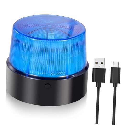 LE228 (Mini) — LED USB Rechargeable Strobe Beacon | Selectable Rotation & Blue
