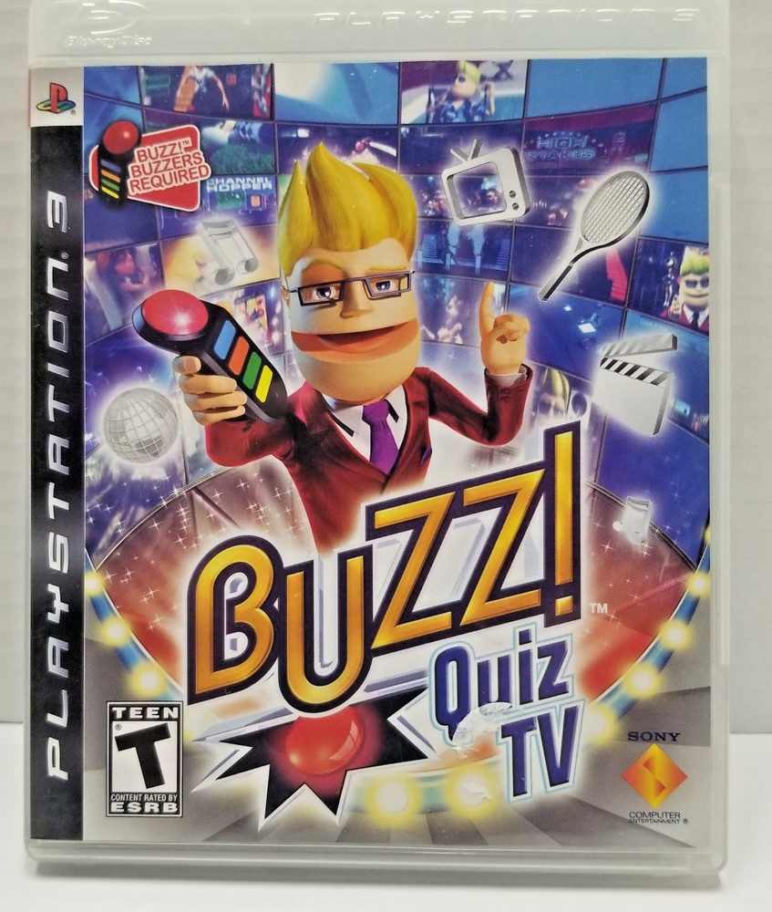 Xbox 360 Kinect Sensor + Buzz PS3 Game Bundle Untested As-Is No Adapter