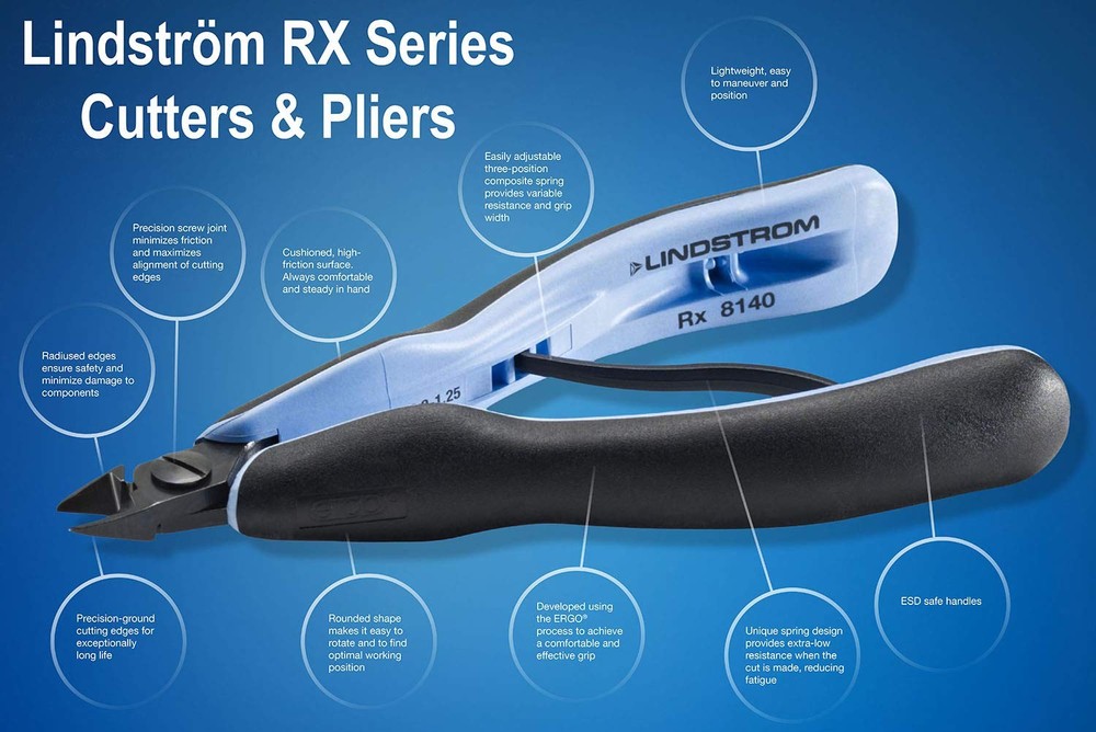 RX 7490 Ergonomic Pliers, Flat Nose, Smooth Jaw-RX