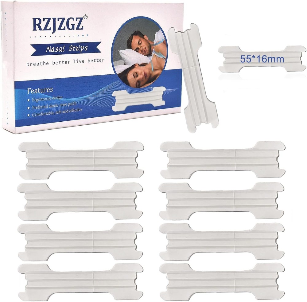 Medium Transparent Nose Strips - Extra Strength for Snoring Relief, 60 Count