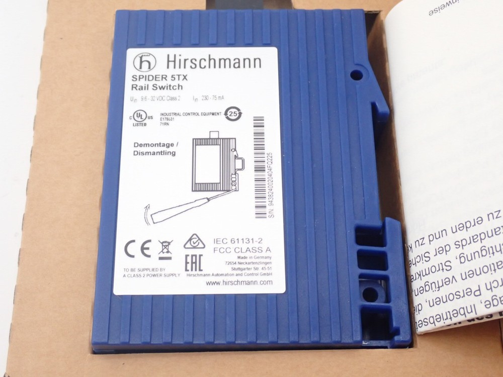 Hirschmann SPIDER 5TX Rail Switch Ethernet Switch, 5 Port