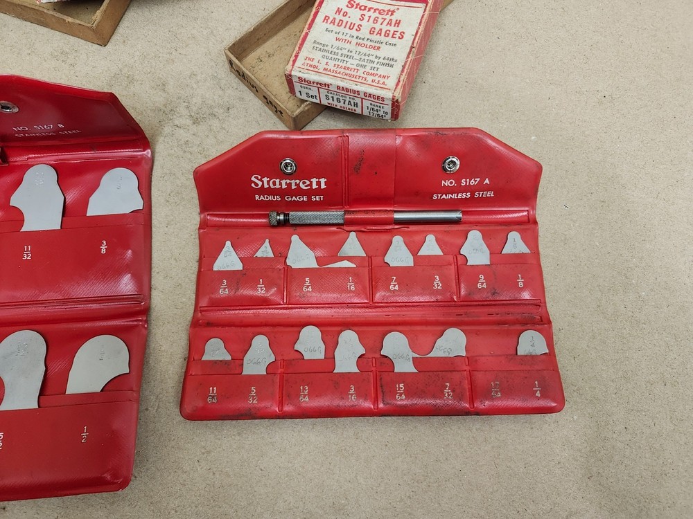 Starrett Radius Gage Sets No. S167AH And S167B