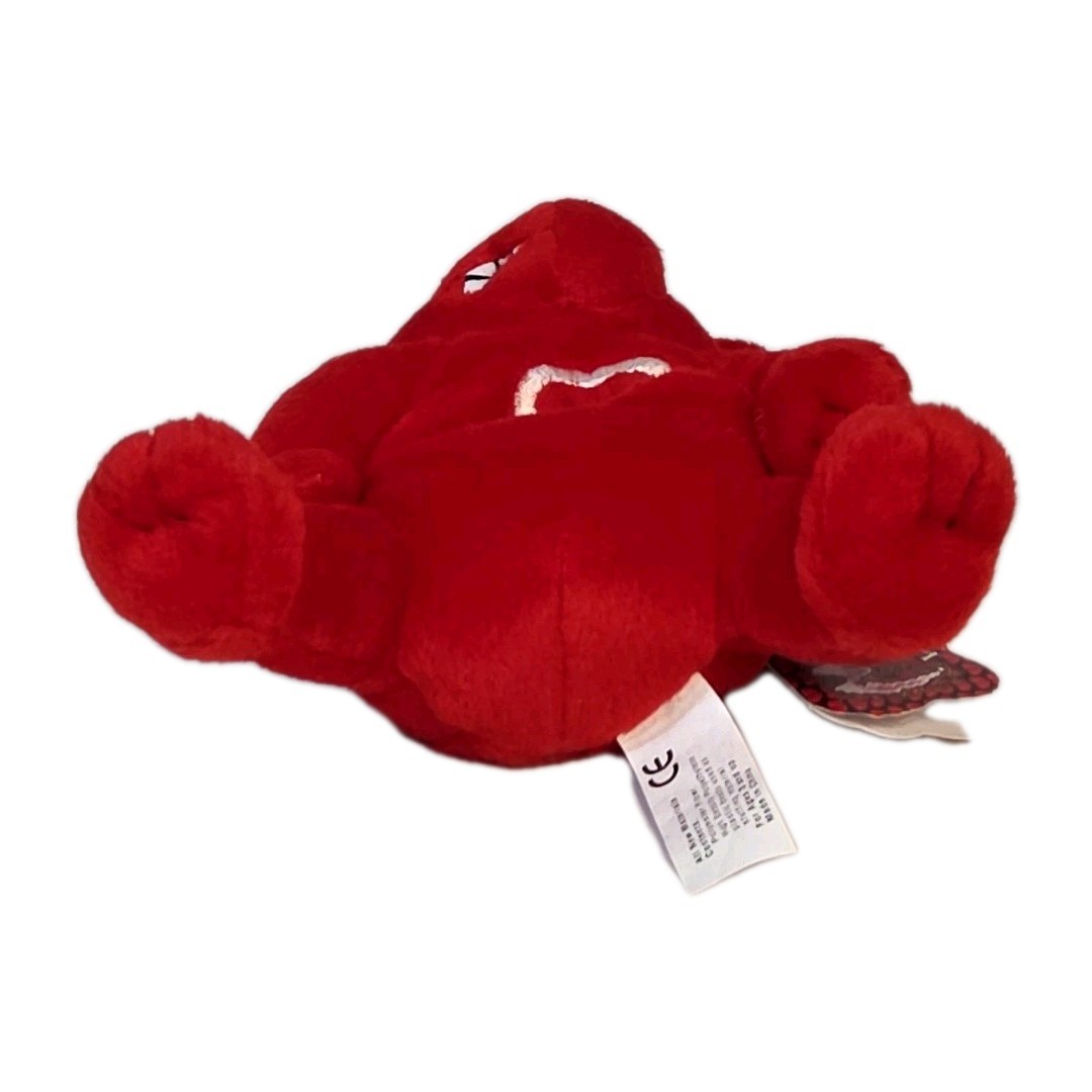 Idea Factory 1999 Meanies Valentines Red Heartless Bear Bean Bag Plush LE 7500