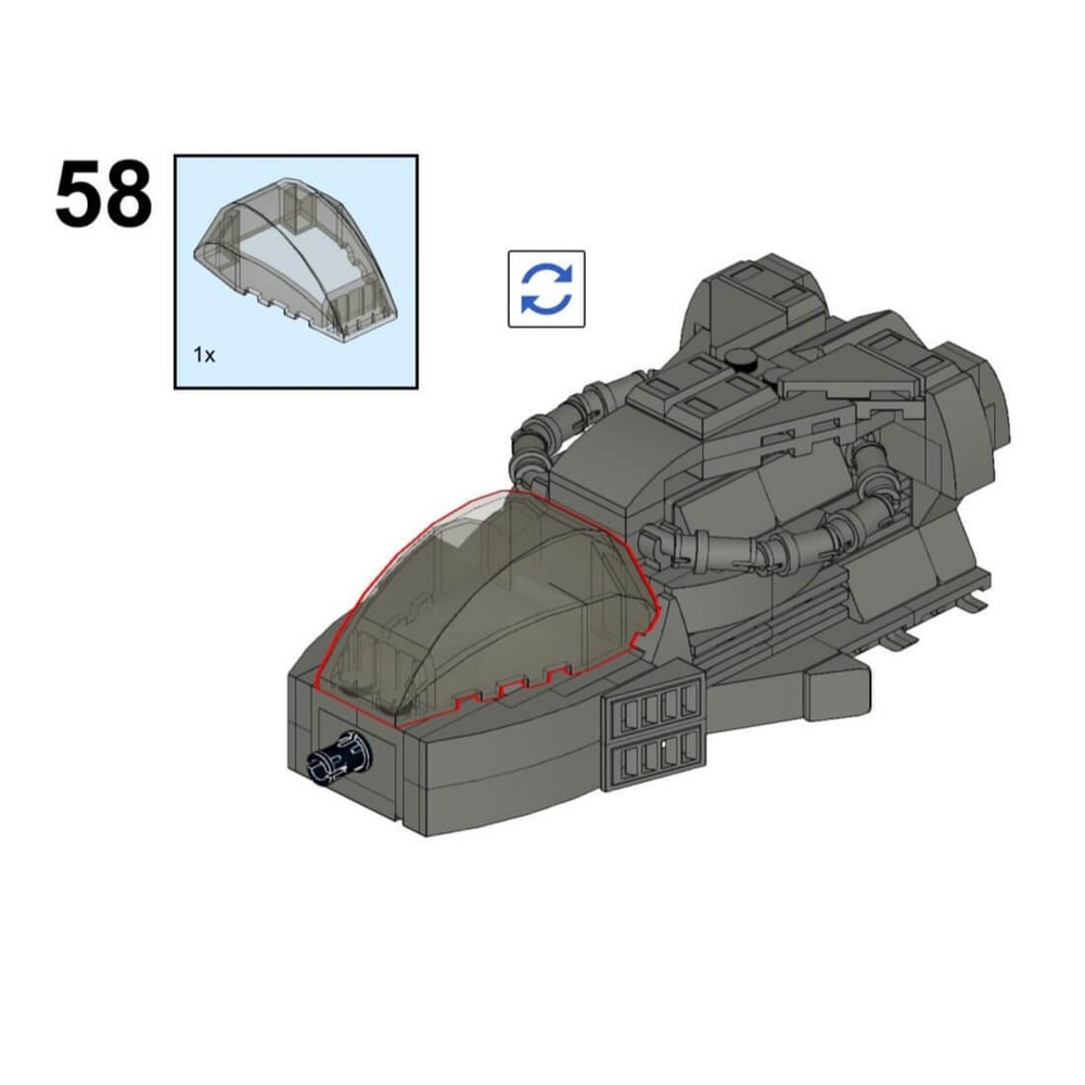 Compatible Wraith-Dart Space Wars Ship Sci-Fi Spacecraft Model 242 Bricks