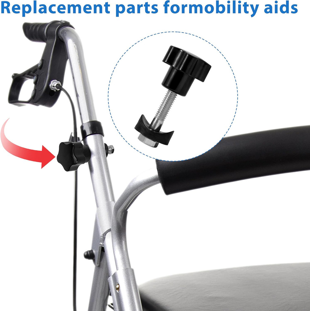 2 Sets Rollator Walker Replacement Parts，Complete Walker Accessories Kit with 4