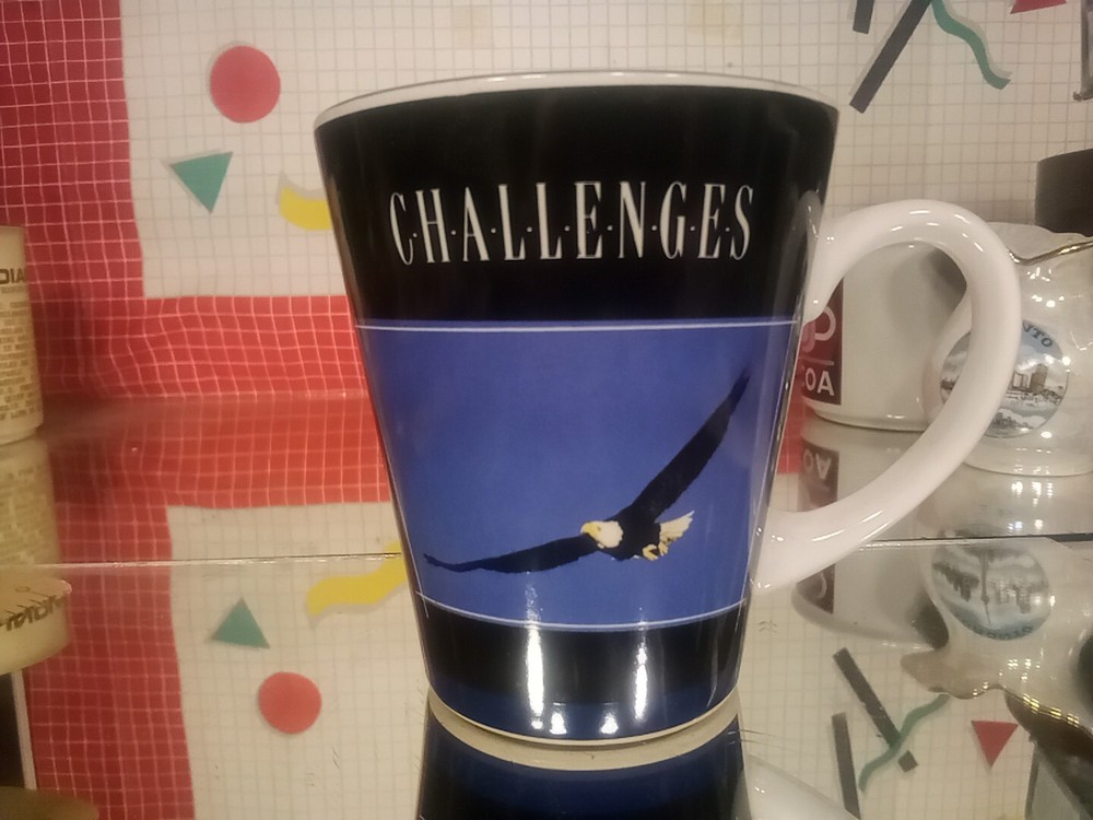 "Challenges" Soaring American Bald Eagle Inspirational Coffee Mug John Maxwell