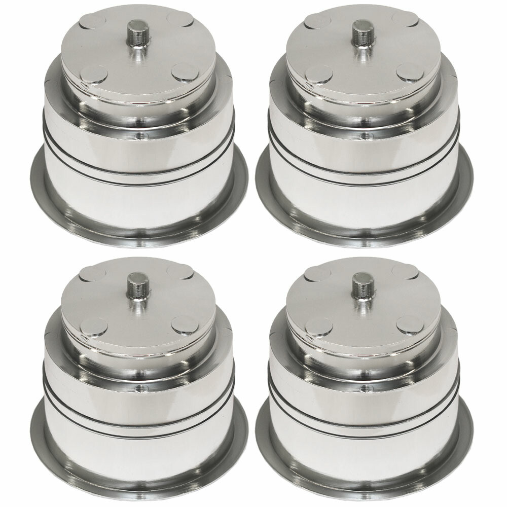 Jet Technologies Boat Cup Holders 7026-CHR | Chrome Plastic (4 PC)