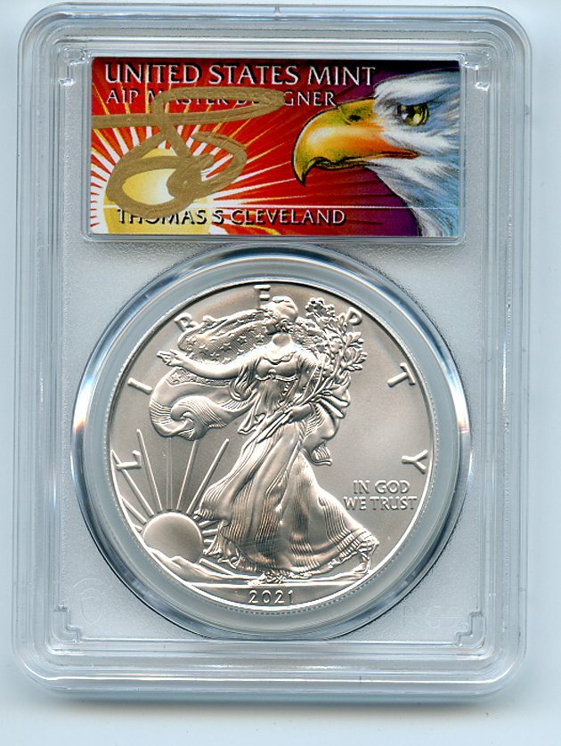 2021 (S) $1 Silver Eagle 1oz Dollar Emergency PCGS MS70 FS Cleveland Eagle