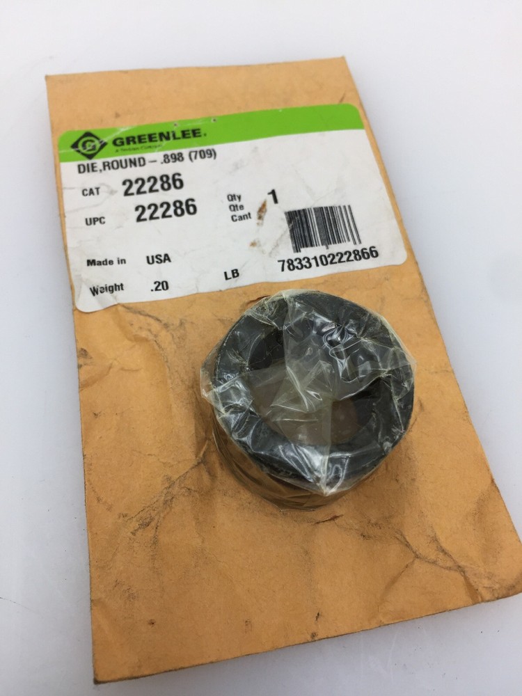 GREENLEE 22286 DIE, ROUND (898&709)