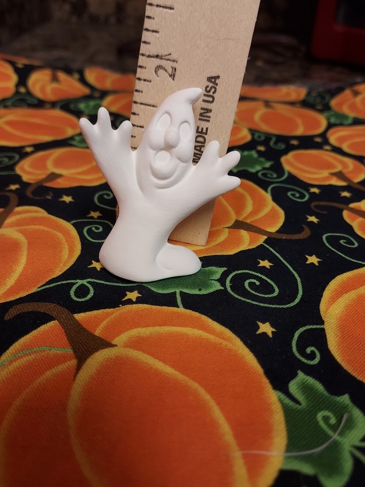 Ceramic Bisque~~ Ready to Paint ~~~ Haunted House with Ghost~~ lights up