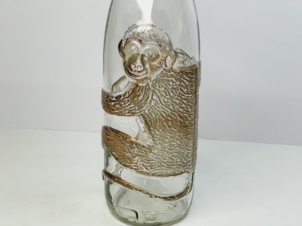 Affentaler Pinot Noir German Wine Bottle Embossed Monkey Design EMPTY