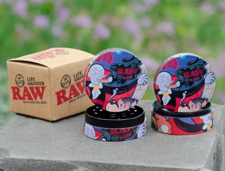 2 Inch Raw Grinder 4-Layer 50mm for Herb & Tobacco Alloy Metal [Random Design]