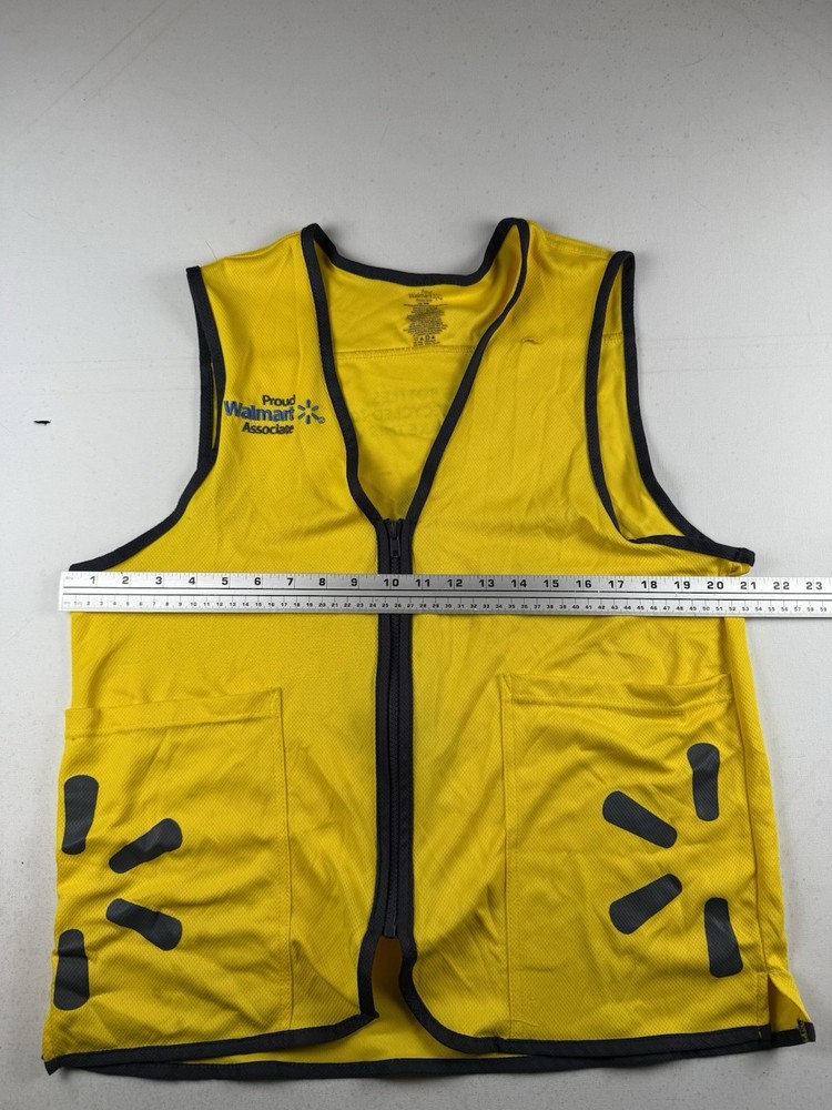 Walmart Employee Uniform Vest Size Medium Yellow