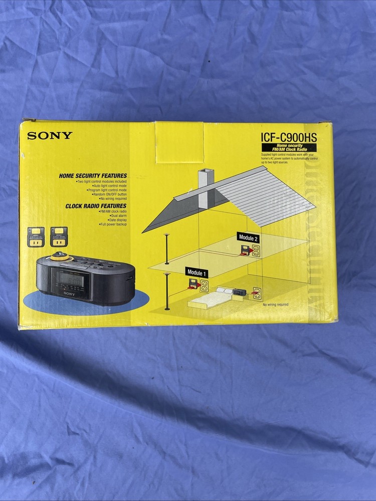 Sony dream machine home security light control system FMAM clock radio,