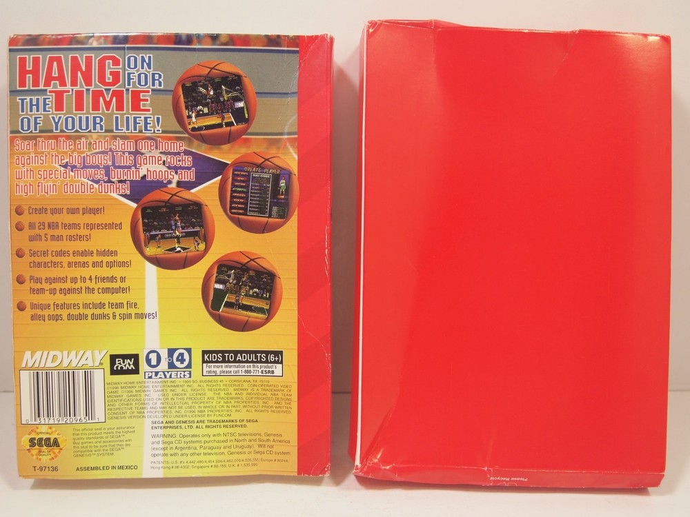 NBA Hang Time (SEGA Genesis) Authentic CARDBOARD BOX ONLY