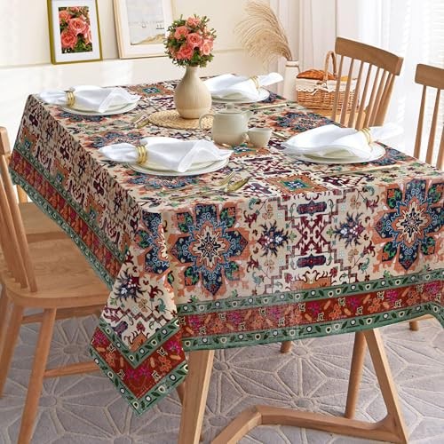 Tablecloth 60x84 Inches Rectangle Fall Rustic 60" x 84" (Rectangular) Boho