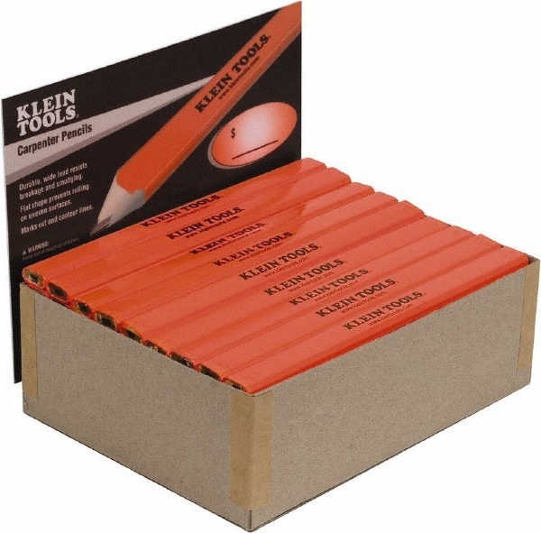Klein Tools 98557 Carpenter Pencil With Flat Shape 10-Pack